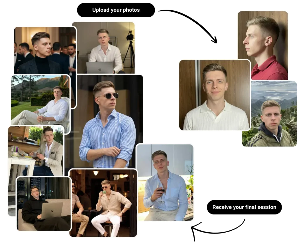 Tinder profile photo optimization process – upload your photos and receive an AI-enhanced session