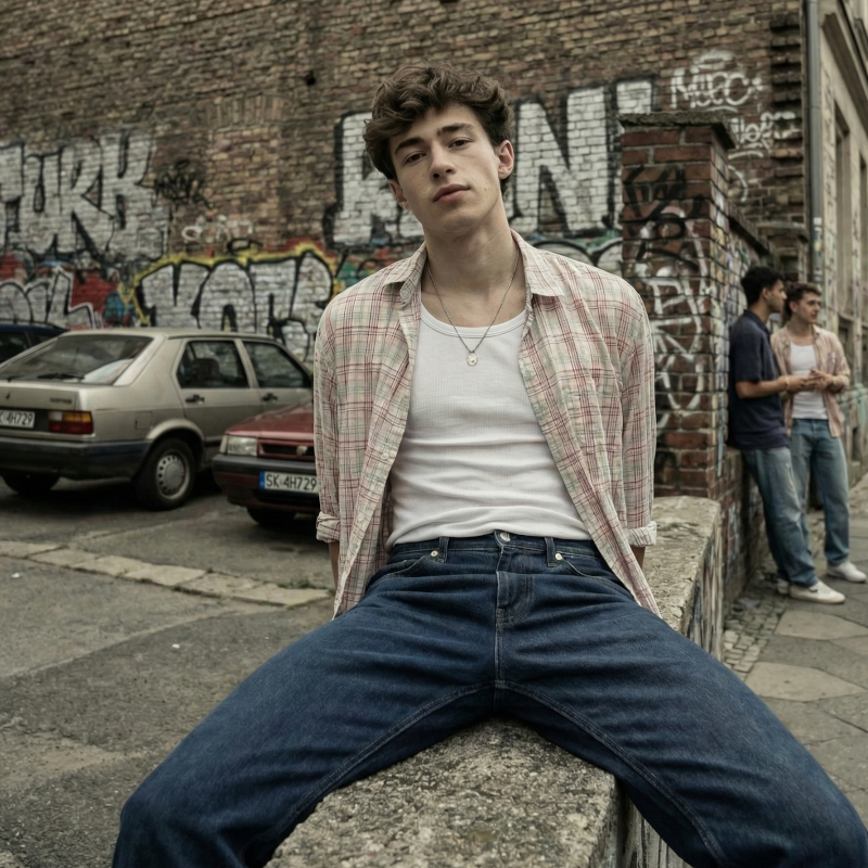 Zdjęcie profilowe na Tinder Dakota po ulepszeniu przez AI