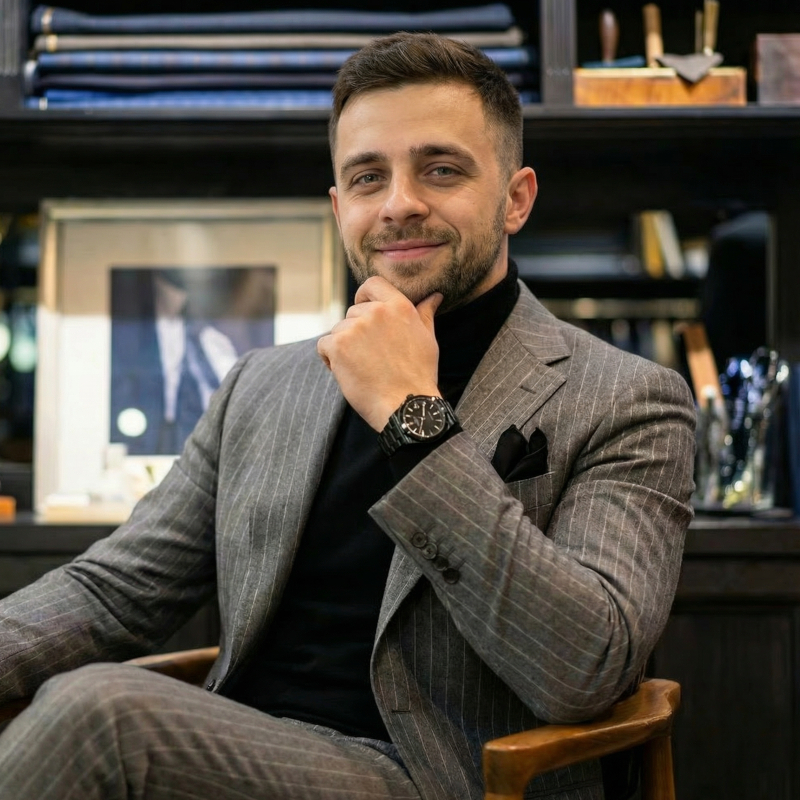 Zdjęcie profilowe na Tinder Parker po ulepszeniu przez AI