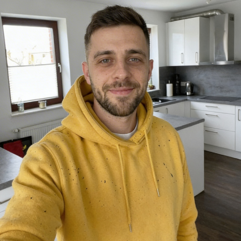 Zdjęcie profilowe na Tinder Parker przed poprawą AI